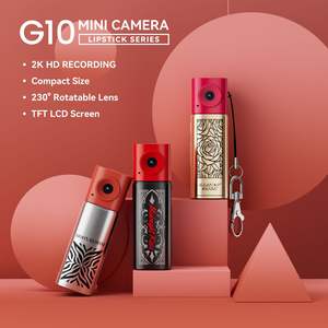 Mini Fotocamera Portachiavi 2K FHD, Fotocamera Digitale Compatta Formato Rossetto per Selfie e <span class=keywords><strong>Fotografia</strong></span> 230 °   Fotocamera Digitale Compatta con Lente Rotante - Product Image 3