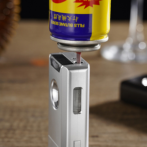 Encendedor de antorcha multifunción con cortador de cigarros en forma de V Otros encendedores y accesorios para fumar empaquetados en una caja de regalo - Product Image 5