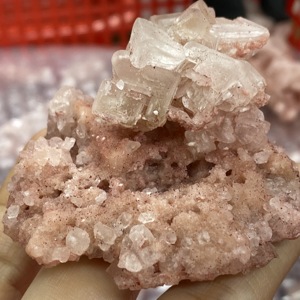 Vente en gros - Spécimen de cristal de quartz naturel rose Halite en grappe, idéal pour la décoration - Product Image 5