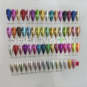 Sheenbow-Poudre à ongles chromée, pigment rouge, vert, bleu, turquoise, violet, rose, miroir, décorations d'art d'ongle - Product Image 3