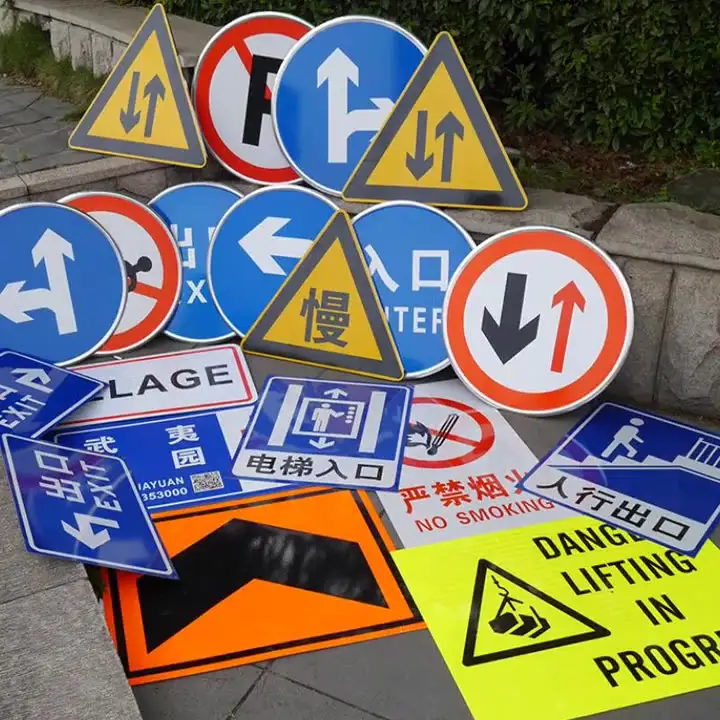 Outdoor Metall Aluminium Reflektierende Autobahn Verkehr Verkehrs sicherheits schilder Straßen markierung Straßen schild Stopp bretter