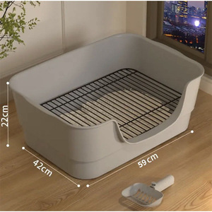 Dog Litter <b>Box</b> Rectangle Plastic Easy Clean For Small Dogs Pet Supplies - Product Image 5