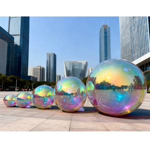 Boule miroir gonflable personnalisée, sphère flottante, ballon miroir, décoration disco, grosses boules brillantes pour fête - Product Image 1
