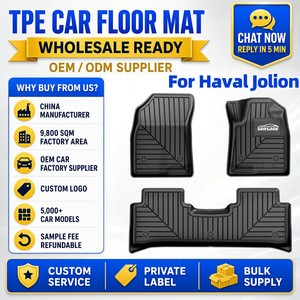 Alfombrillas para Auto, Venta al Por Mayor de Fábrica, ODM OEM SONSANG, Alfombrillas de TPE Inodoras para Haval Jolion, Alfombrillas de TPE para Auto <span class=keywords><strong>2022</strong></span>, Personalizadas para Volante a la Derecha - Product Image 1