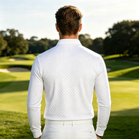 Polo à manches longues pour homme, style professionnel, couleur unie, logo personnalisé, anti-boulochage, durable, vêtements de travail de bureau, service OEM