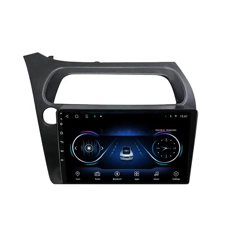9 "8Core 2 + 32G Pemutar DVD Radio Mobil Android untuk Honda Civic 2006-2011 GPS Navigasi Carplay