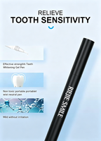 Kit de Blanqueamiento Dental Inalámbrico Recargable para Uso Doméstico Seguro RIJIE SMILE, 32 Luces LED Azules y Rojas, Gel Sin Peróxido, 4 Geles Portátiles