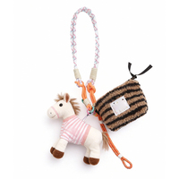 Porte-clés personnalisé en peluche avec pochette à monnaie et cordon, accessoire de sac