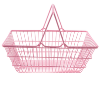Panier pour magasin de cosmétiques petit panier de bureau rose