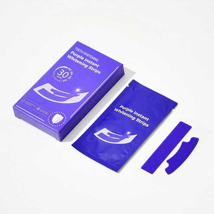 Tiras Blanqueadoras Instantáneas Púrpuras, Aplicación en 30 Minutos, Blanqueamiento Dental con Aroma a Menta, OEM - Product Image 1