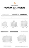 Boîtes à desserts en plastique transparent de 3 à 8 pouces, boîtes à emporter, emballages de boulangerie transparents et adaptés aux aliments, pour gâteaux, avec poignée