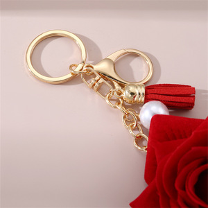 Sac pendentif accessoires Rose fleur breloque porte-clés <span class=keywords><strong>Redl</strong></span> Rose pendentif porte-clés pour femme cadeau - Product Image 3