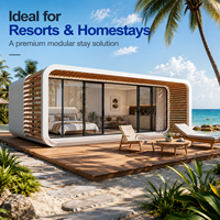 Maison conteneur extensible de luxe de 30 pieds, 56 m², maison mobile avec cuisine et toilettes, petite maison de vacances pour la plage