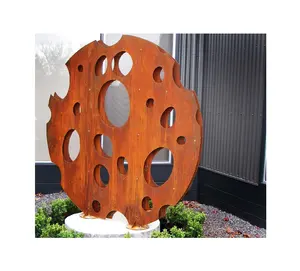 Corten Steel Abstract Art Deco Sculpture Garden Metal Ornaments Durable Modern Outdoor Decor