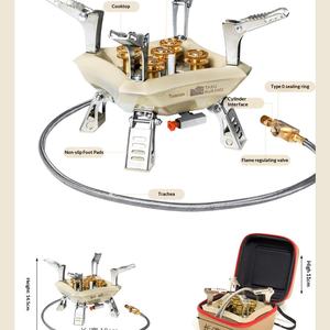 Réchaud à gaz portable Tuocun Dingfeng, simple, à flamme haute, coupe-vent, manuel, haute puissance, <span class=keywords><strong>pour</strong></span> le voyage et l'extérieur, avec dispositif d'allumage au <span class=keywords><strong>butane</strong></span> - Product Image 5