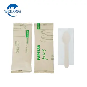 Biodegradable Party Use Birch Disposable Wooden Knife And Fork Spoon Tableware Set For Wedding