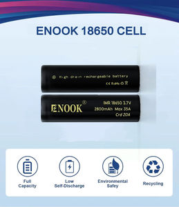 Venta al por Mayor de Baterías Recargables <span class=keywords><strong>Enook</strong></span> de Iones de Litio Cilíndricas 18650 de 3.7v, Capacidades de 2000mah, 2200mah, 2600mAh, 2800mAh y 4000mAh - Product Image 5