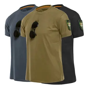 Custom Tactical T Shirt Camouflage Cotton Outdoor Hunting Combat Uniform For Men