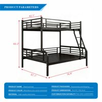 Lits superposés circulaires en métal à structure stable, avec barrières de sécurité en fer pour adultes, idéaux pour les chambres d'hôtel et les auberges de jeunesse
