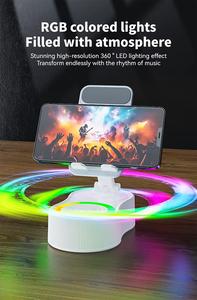 Support de téléphone audio sans fil pliable <span class=keywords><strong>4</strong></span> en <span class=keywords><strong>1</strong></span> avec lumière RGB, son HD 5W, haut-parleur antidérapant et support de charge compatible avec l'ordinateur - Product Image 6