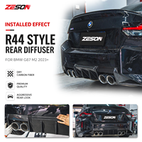 Diffuseur arrière en fibre de carbone sèche style R44 3 pièces pour BMW M2 G87 Coupé 2023+