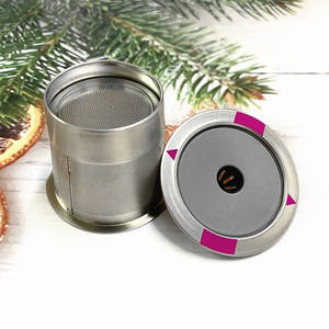 Caja de Café <span class=keywords><strong>Reutilizable</strong></span> Kcup de Acero Inoxidable 304 con un Solo Orificio, Compatible con Cafeteras <span class=keywords><strong>Keurig</strong></span> K45, Cápsulas de Café, Filtros de Café - Product Image 3