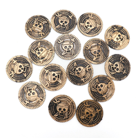 2026 Pièces de monnaie en plastique imitation or de pirate, jetons de jeu et accessoires de loterie pour décorations de fête et jeux de chasse au trésor, lot de 100 pièces