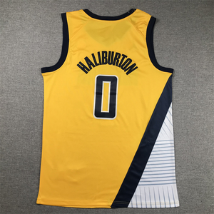 Alta calidad 2425 Indiana Team 43 0 <span class=keywords><strong>Pascal</strong></span> Siakam Tyrese Haliburton uniformes de baloncesto cosido camiseta de baloncesto con logotipo - Product Image 6