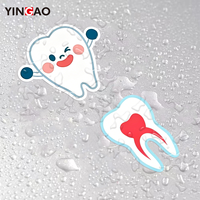 Pegatinas Médicas Divertidas con Diseño de Dibujos Animados, Personalizadas, para Protección Dental, Lámina de Pegatinas de Vinilo Impermeables para Dentistas
