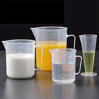Tasses à mesurer en plastique personnalisées 15-100 ml Tasses à mesurer bécher gradué en plastique PP (transparent) pour laboratoire/cuisine/usage médical