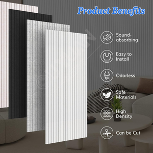 Panneaux acoustiques modernes pour <span class=keywords><strong>plafond</strong></span>, autocollants, en fibre de polyester PET, ignifuges, écologiques, insonorisants, absorbants, pour salon, chambre à coucher - Product Image 4