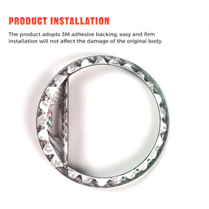 ShaSha accessoires intérieurs en Fiber de carbone cadre de sortie de climatisation pour <span class=keywords><strong>Fiat</strong></span> <span class=keywords><strong>500</strong></span> 2015 <span class=keywords><strong>2016</strong></span> 2017 2018 2019 - Product Image 6