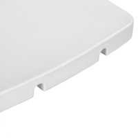 Table pliante blanche en plastique de 30 pouces pour l'intérieur, l'extérieur, la cuisine ou le camping, les barbecues et les pique-niques
