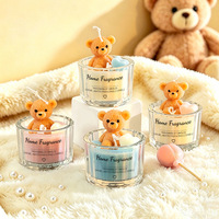 Europa-Amerika Grenzüberschreitende Glasbecher-Babybär-Aromatherapiekerze Handgemachtes Geburtstagsornament