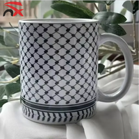 Usine design personnalisé prix de gros 12oz Palestine céramique tasse à café expresso avec poignée