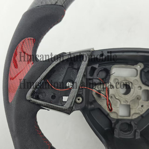 Volante Deportivo de Fibra de Carbono y Alcántara con Luces LED, el Más Popular para Chevrolet Camaro - Product Image 3