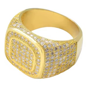 Bague Moissanite de réglage de lunette glacée de style religieux de luxe pour les occasions de mariage ou de fête Streetwear en Inde - Product Image 3