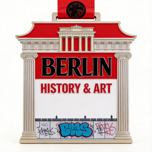 Medaglia Souvenir Personalizzata di Berlino Ecologica con Incisione Laser e Stampa UV, Logo 3D in Metallo Tedesco - Product Image 2