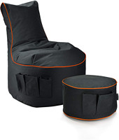 Fauteuil Poire Gaming d'Intérieur et d'Extérieur avec Poches Latérales – Pouf Gamer