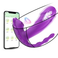 3-in-1 Mini-Dildo mit Klitoris-Saugfunktion und G-Punkt-Stimulation, Tragbare Höschen mit App-Fernbedienung, Vibrator IPX7 Wasserdicht USB-Aufladbar