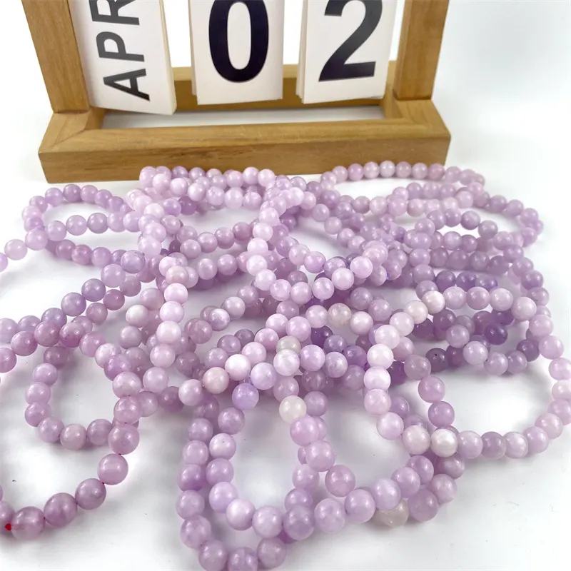 Di alta qualità guarigione spirituale pietre Kunzite braccialetto per la decorazione della casa