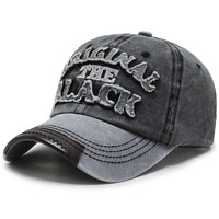 Gorra de Béisbol Vintage Lavada con Bordado de Letras, Parche Deshilachado, Visera Curva, Estilo Casual Urbano, Deportivo al Aire Libre, Fabricante de Gorras Personalizadas