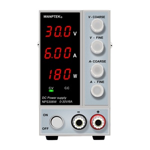 WANPTEK Alimentatore da Banco DC Regolabile 30V 6A, Display LED a 3 Cifre, per Riparazioni, Laboratori, Design, Scuole, Test, Elettroplaccatura, Ricarica, NPS306W - Product Image 1