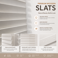 Stores en bois motorisés sans fil avec système manuel intégré en plastique, anti-UV, écologiques, pour la décoration intérieure