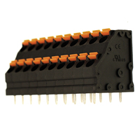 Connecteur de bornier fixe à double ressort noir GSL005H2-5.0-2x10P, pas de 5,0 mm / IEC 300V10A/320V17.5A Certifié CE
