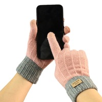 Guantes cálidos de punto elástico para hombre y mujer, manoplas de invierno para mantener el calor, guantes de moda para mujer con dedos completos, guantes de ganchillo para montar a caballo y esquiar