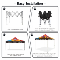 Venta directa de fábrica, tienda de dosel emergente impermeable personalizada, tienda de dosel promocional de 10X20ft para ferias al aire libre