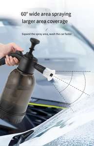 بخاخ رغوة يدوي لغسيل السيارات عالي الضغط سعة 2 لتر، زجاجة رغوة بلاستيكية كبيرة السعة من المصنع مباشرة - Product Image 5