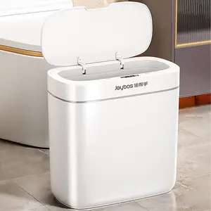 Joybos Lata de lixo automática de 3 galões com tampa, à prova d'água, sensora de movimento, lavatório de lixo para banheiro