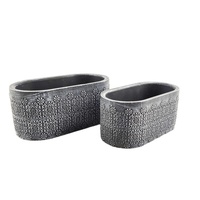 Pot de fleurs ovale en ciment pour balcon, idéal pour cactus, succulentes et bonsaïs – Prix abordable